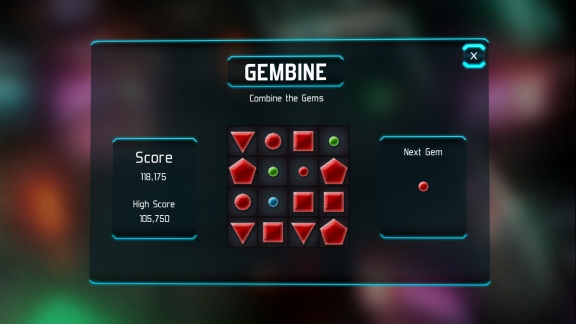 gembine screenshot with blue gem